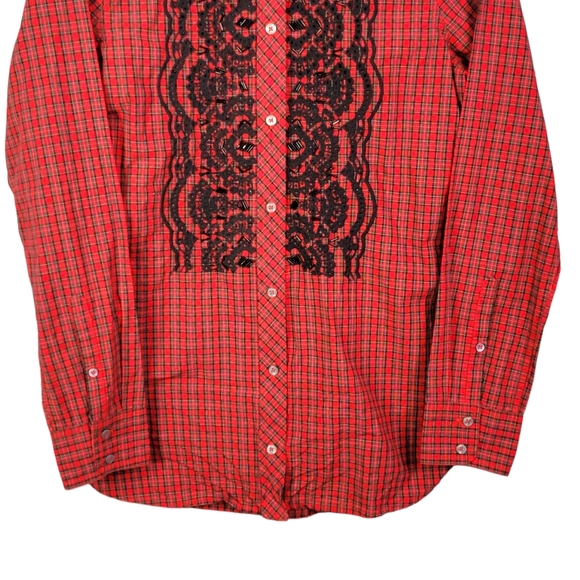 J. Crew Made in India Beaded Sequenced Checkerboard Button Up Shirt 2 - Picture 5 of 12